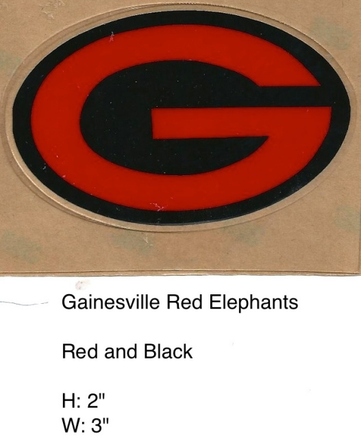 Gainesville Red Elephants HS (GA) Black Oval Red G